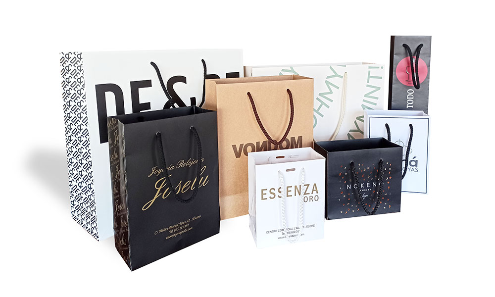 Bolsas acabado premium personalizadas